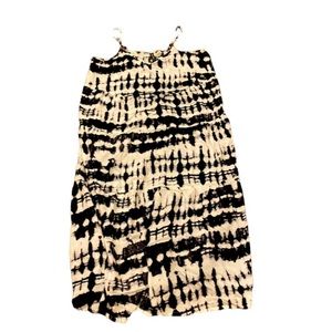 Ambrielle lounge beach summer dress black white tie dye 2x